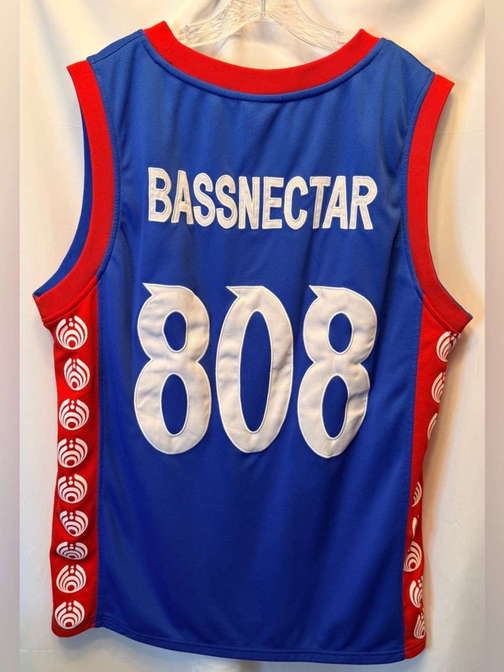 Bassnectar Jersey Adult Size XL Blue Red Music Techno 808 Dance EDM Embroidered - Picture 4 of 9